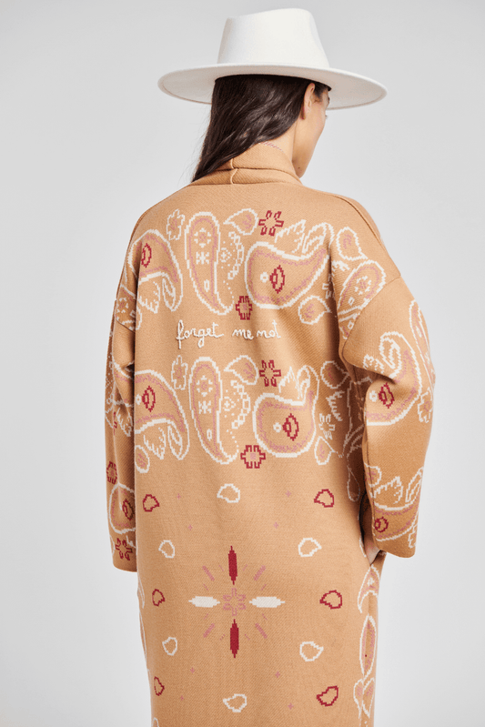 A Manteau Laine Merinos Bandana